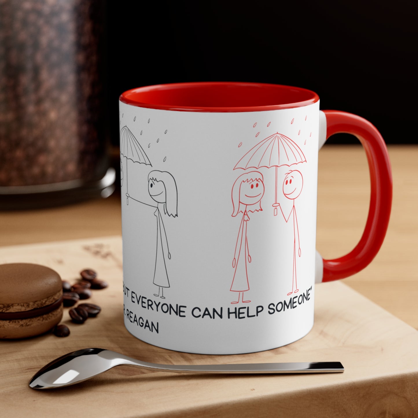 "Inspirational Message Ceramic Mug: Be Someone's Helping Hand"